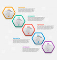 abstract 3d paper infographics business template vector image