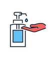 hand sanitizer related icon vector image vector image