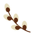 happy easter willow branch symbol vector image