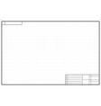 layout template in blueprint style with marks vector image vector image
