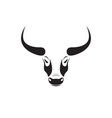 bull head design on white background easy vector image