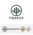 finance logo design vector image