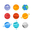 planets of the solar system set icon mercury vector image
