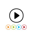 play glossy round buttons vector image