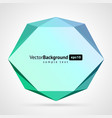 realistic polygonal green gradient crystal glass vector image