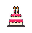 simple birthday cake vector image
