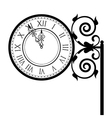 vintage street clock vector image vector image