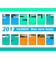 calendar 2017 template vector image