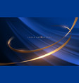 golden ribbon on blue background vector image