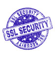 grunge textured ssl security stamp seal vector image vector image