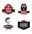 martial arts logo set vector image
