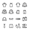 men clothing icons vector image