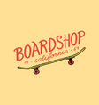 skateboarding label urban design for skater vector image vector image
