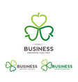 hearts leaf color symbol vector image