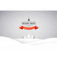 merry christmas background with xmas trees vector image