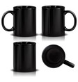 mock-up black cup vector image vector image