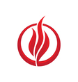 fire flame logo template vector image vector image