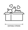 food donations linear icon charity vector image