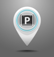 glossy parking icon vector image