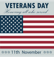 happy veterans day greeting card vector image vector image