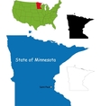 minnesota map vector image vector image
