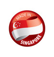 singapore flag on a white vector image
