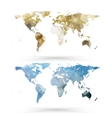 world map template triangle design vector image