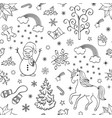 christmas seamless pattern vector image vector image
