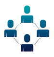 group people teamwork connection cooperation vector image