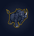 rhino sport logo vector image vector image