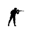 soldiers silhouettes vector image