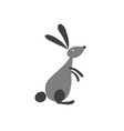 funny art rabbit isolated on white for your design vector image vector image