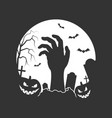 halloween scene vector image