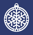 laser cutting template of christmas corner vector image