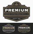 vintage badge logo label design vector image vector image