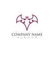 bat icon logo template vector image