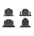 grave headstones set vector image