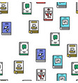 literary genres books seamless pattern vector image