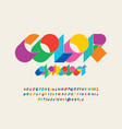 colour font vector image vector image