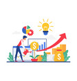 creative increasing of personal revenue earnings vector image