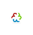 circle shape geometry colored logo vector image