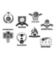 icons of basketball championship club award vector image vector image