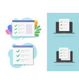quiz survey report web form online or exam website vector image