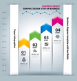 business step paper chart and numbers vector image vector image