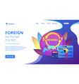 currency exchange concept landing page vector image vector image