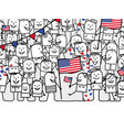 cartoon people - american national day vector image