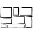 dirty frames for design in grunge style set vector image