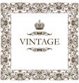 vintage frame decor ornament vector image