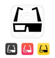 3d cinema glasses icon vector image