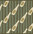 diagonal bottle ornament seamless pattern doodle vector image
